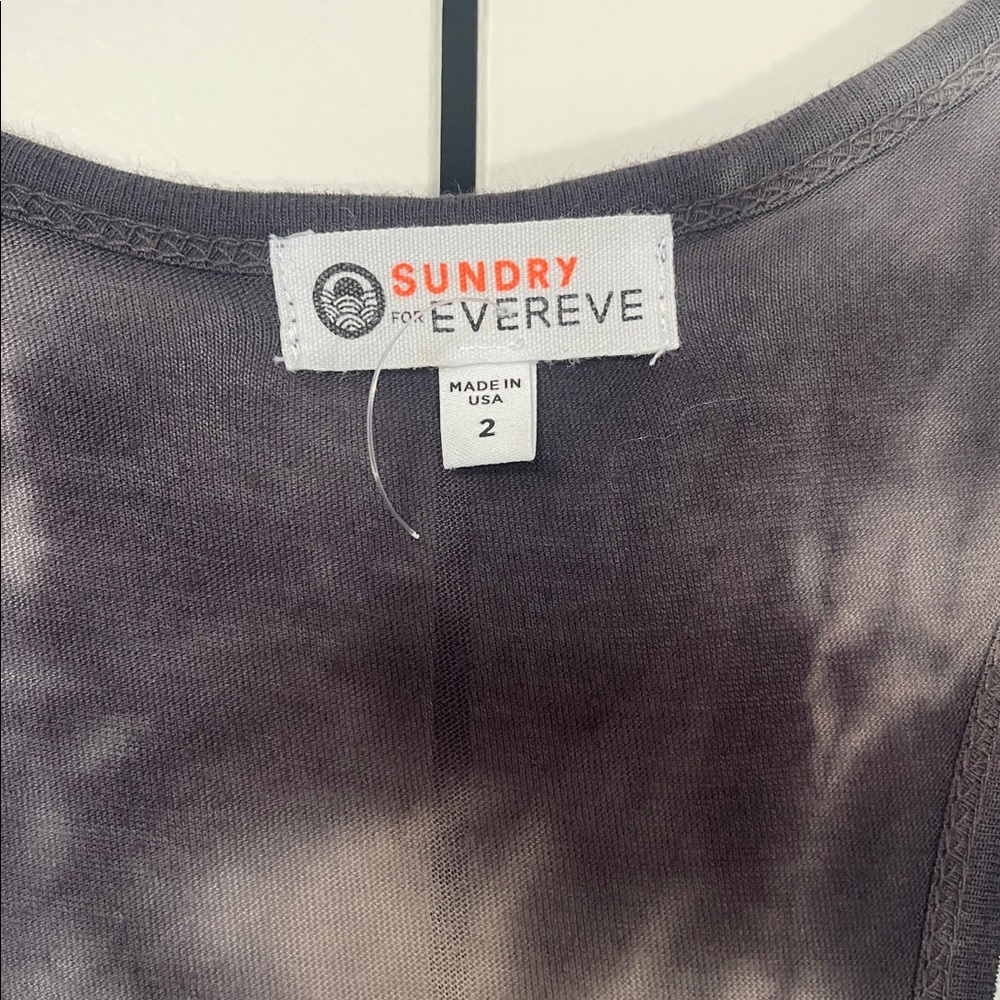 Sundry for Evereve Purple and Gray Tie-Dye Midi Dress - Picture 6 of 9